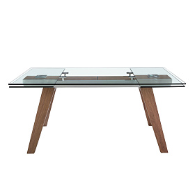 Раздвижной обеденный стол 1131/DT766 из закаленного стекла