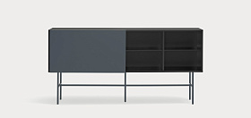 Сервант Nube 2D3Dr черный/антрацит