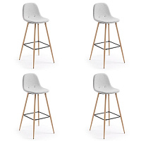 4 барных стула Nilson (комплект) светло-серый