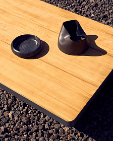 Набор из 5-местного углового дивана и стола Tosqueta из алюминия и массива тикового дерева