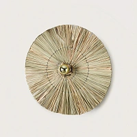 Бра Laos натуральная соломка 50 cm + цоколь 5 cm белый металл