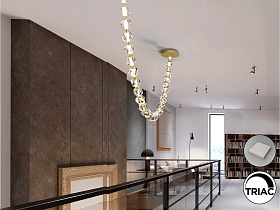 Люстра Zaria II 29L- золотой/жемчужный DIM