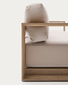 Диван Ambra 3-местный уличный из акации со светлой отделкой 249 см