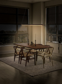 Подвесной светильник Linea H Walnut-Gold