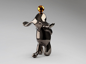 Conejo Декоративная фигура medium серый/оранжевый