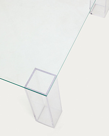 Журнальный столик Adularia из стекла прозрачного цвета 85 x 85