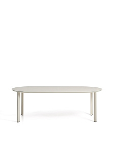 Уличный стол Erice из алюминия и закаленного стекла цвета экрю, 230 x 100 см