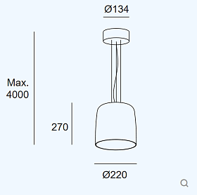 Подвесной светильник Levels 1 Body Ø220mm 00-A048-05-08