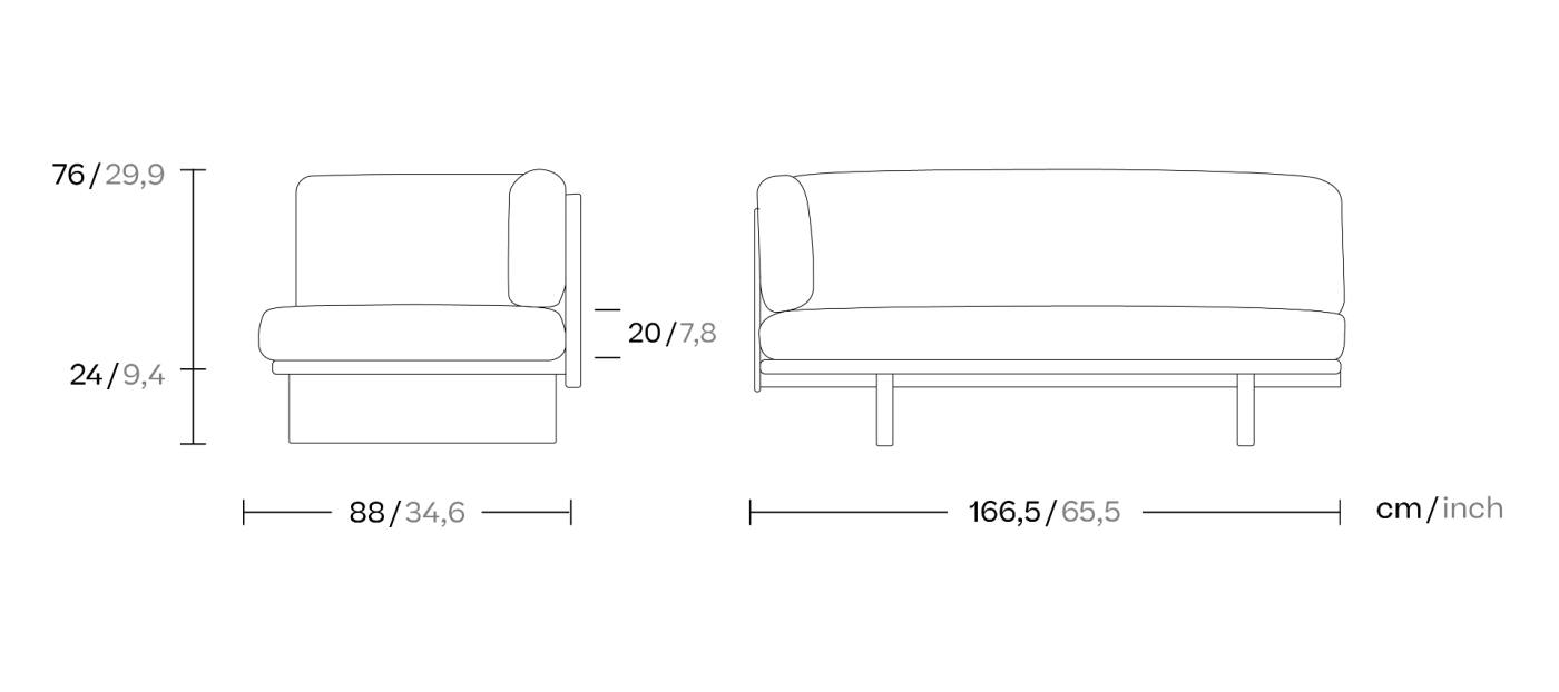 Диван Mesh угловой левый модуль KS1700400
