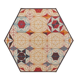 Ковер шестиугольный Hexa оранжевый
