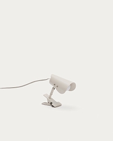 Маленькая настольная лампа Jula с зажимом из серого металла