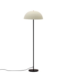 Торшер Nibla из чёрного металла с абажуром из белой глины
