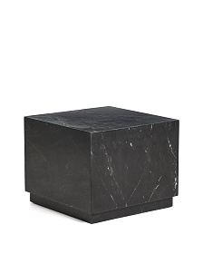 Журнальный столик Sorein из черного мрамора 50 x 50 см