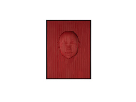 Red Face Картина барельеф из полистирола и МДФ 90X120