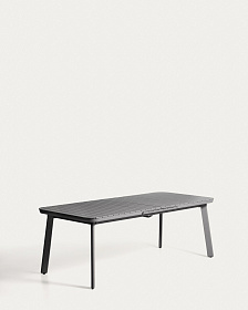 Раздвижной уличный стол Izola из алюминия с графитовой отделкой 220 (280) x 100 см