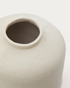 Serina Ваза из папье-маше белого цвета, 27 см