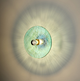 Бра Nold цоколь 5 см металл Chrome/Turquoise стекло 1226