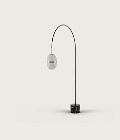 Торшер Pull P1249 Matt black/Aged gold