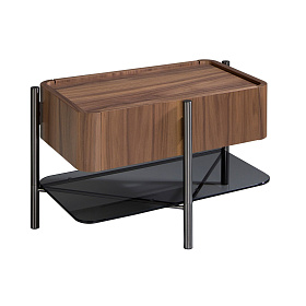 Прикроватная тумбочка 7138/MB2201NS из шпона ореха