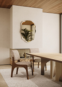 Обеденный стол Utopia Sycamore/Bronzed Brushed Brass