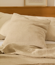 Плед Tandi из льна бежевого цвета 90 х 135 см