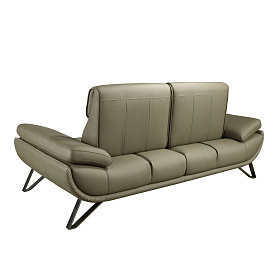 2-местный кожаный диван 6246 оливкового цвета