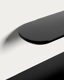 Комплект из 2 полок Arely из МДФ с черным лаковым покрытием, 35 см/55 см