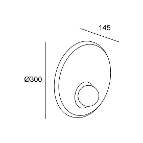 Настенный светильник Trip ø300mm E14 9W Серый камень 207lm