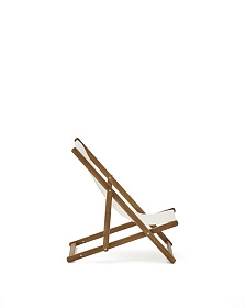 Adredna Детское складное кресло-шезлонг бежевого цвета из акации