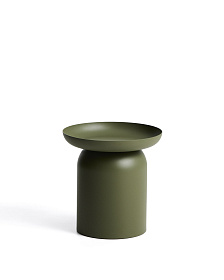 Уличный столик Arcola из зеленого алюминия, диаметр 45 см