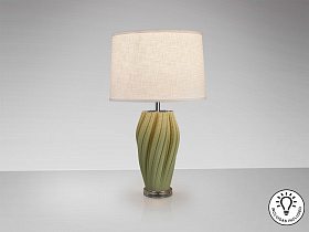 Salome Настольная лампа 1L зеленая керамика
