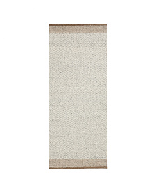 Бежевый шерстяной жаккардовый ковер Nifelia 200 x 80 см