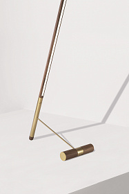 Торшер Linea D Walnut-Gold