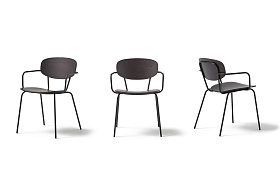 Стул из дерева с подлокотниками Silueta