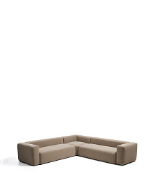 Угловой диван Blok из коричневой синели, 5 мест, 320 x 320 см