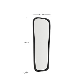 Зеркало из черного тикового дерева Alura 158 x 61 см