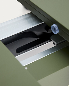 Раздвижной уличный стол Izola из алюминия с зеленой отделкой 220 (280) x 100 см