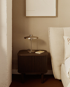 Настольная лампа Nuvira из светло-серого металла