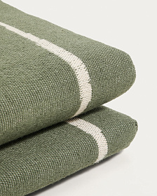 Подушка для шезлонга Daila зеленого цвета из 100% ПЭТ с рисунком икат, 50 x 175 см