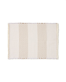 Коврик для ванной Bina из 100% хлопкового жаккарда цвета экрю 50 x 70 см