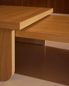 Oaq набор из 2 журнальных столиков из шпона дуба с натуральной отделкой