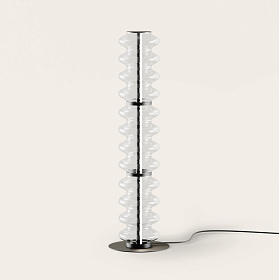 Торшер Vitree черный металл/ прозрачный плафон