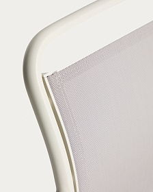 Уличный стул Luri из алюминия цвета экрю и бежевого текстиля