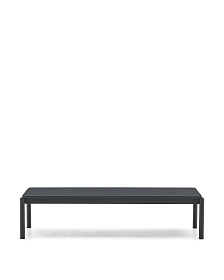 Журнальный столик Sorells из серого алюминия 63 x 149 см