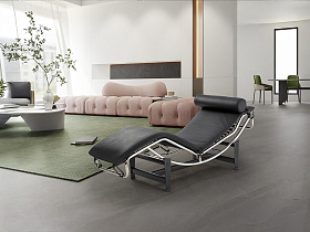 Leco Шезлонг из кожи черный