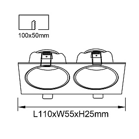 9170 Встраиваемый светильник ANTILLA