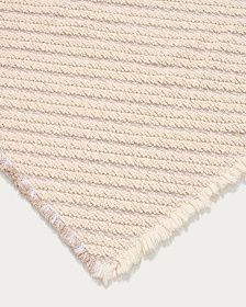 Коврик для ванной Janu из 100% хлопка жаккард цвета экрю 50 x 70 см