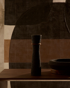 Naro Ваза из камня с кольцевыми деталями 30 см