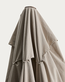 Бежевый консольный зонт Noli с алюминиевой конструкцией цвета таупе, 300 x 300 см