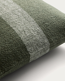 Чехол для подушки Nurei из зеленого хлопка и льна, 50 x 50 см